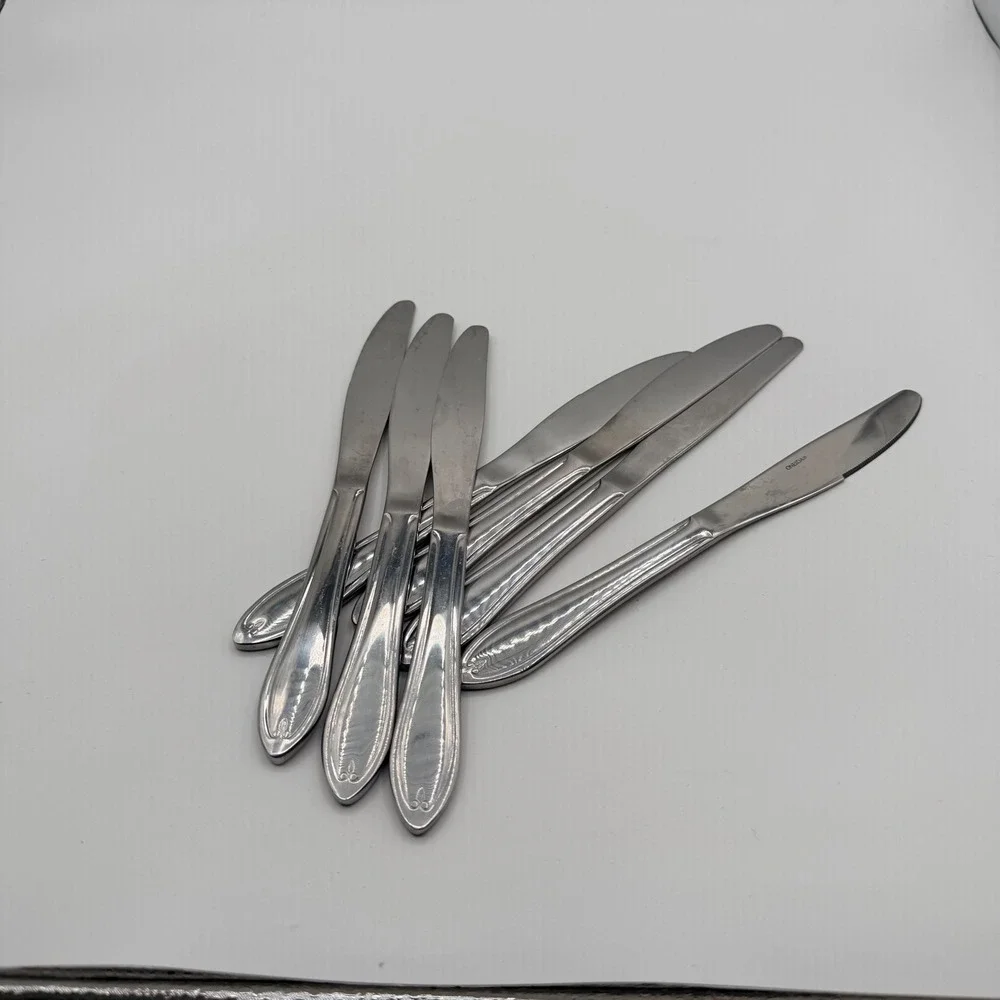 Oneida Southern Garden Stainless Flatware 15 Piece Set Knives Forks‎ Teaspoons